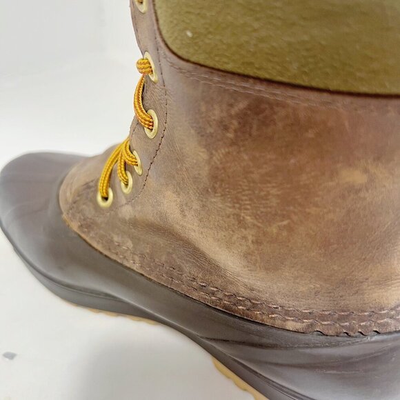 Sorel Men's Cheyanne II Duck Boots Brown Leather Lace Up Boots Size 8 - Picture 9 of 10